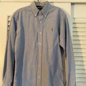 Ralph Lauren Polo L/S Mens Oxford Button Down Shirt Blue